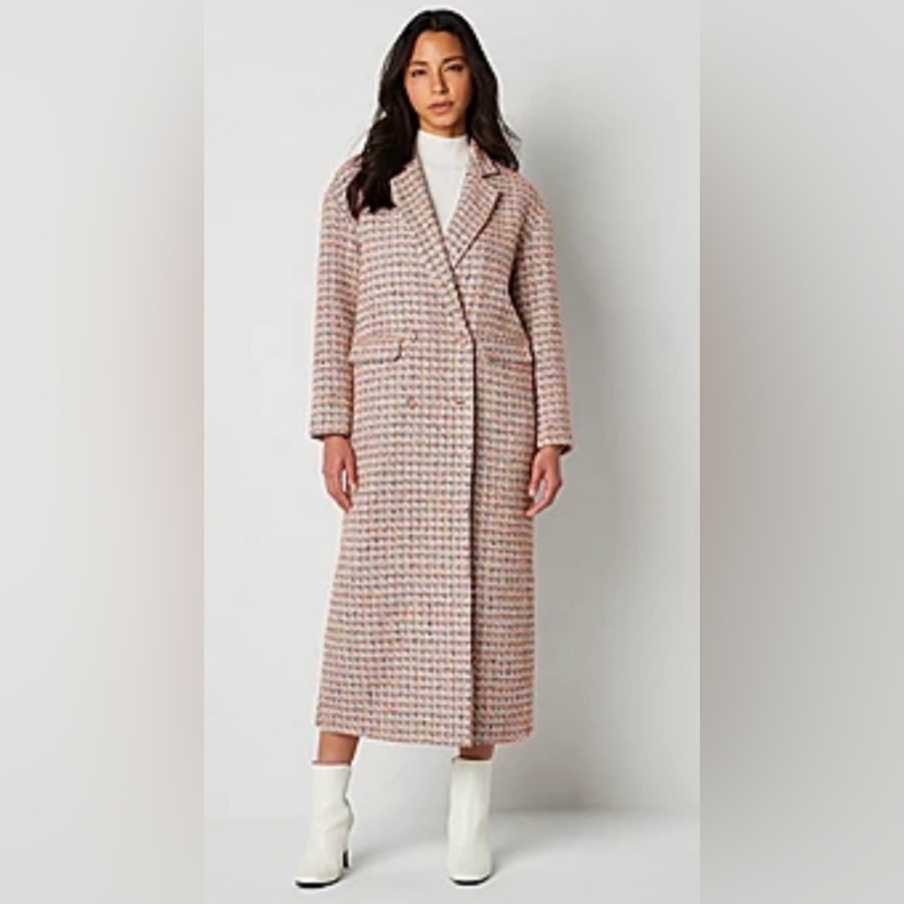 Worthington Jason Bolden Coat Multicolored Extra Buttons Lined Size Medium NWT